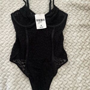 Forever 21 Black Lace Bodysuit